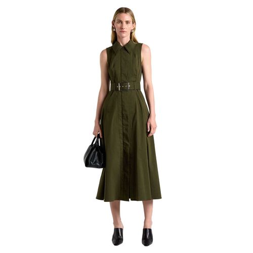 Cue Good Earth Cotton Collared Midi Dress